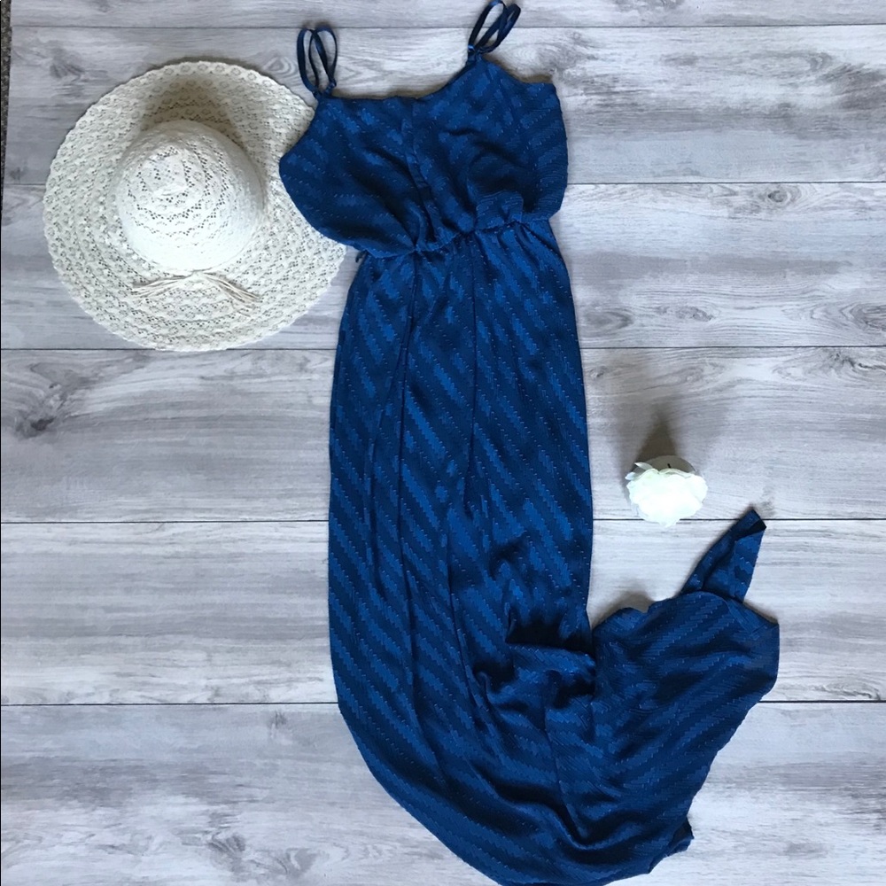 Blue Maxi Dress and Sun Hat!